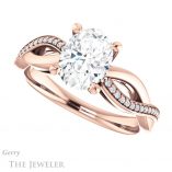 Oval Shaped Forever One Moissanite Engagement Ring #GTJ1135-oval-fo-r 5 Oval Shaped Forever One Moissanite Engagement Ring #GTJ1135-oval-fo-r