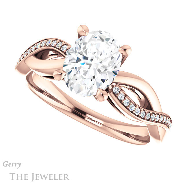 Oval Shaped Forever One Moissanite Engagement Ring #GTJ1135-oval-fo-r 5 Oval Shaped Forever One Moissanite Engagement Ring #GTJ1135-oval-fo-r