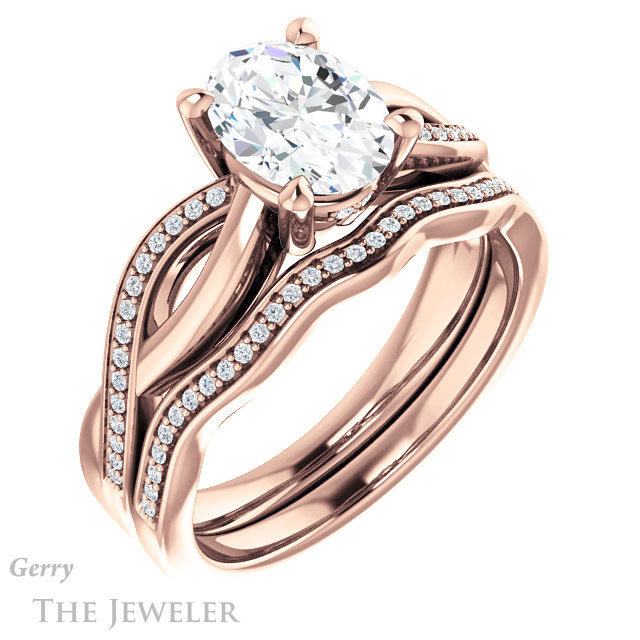 Oval Shaped Forever One Moissanite Engagement Ring #GTJ1135-oval-fo-r 6 Oval Shaped Forever One Moissanite Engagement Ring #GTJ1135-oval-fo-r