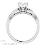 Oval Shaped Forever One Moissanite Engagement Ring #GTJ1135-oval-fo-w 2 Oval Shaped Forever One Moissanite Engagement Ring #GTJ1135-oval-fo-w