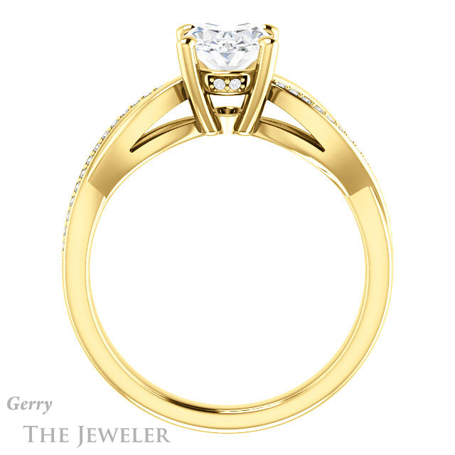 Oval Shaped Forever One Moissanite Engagement Ring #GTJ1135-oval-fo-y 2 Oval Shaped Forever One Moissanite Engagement Ring #GTJ1135-oval-fo-y