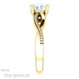 Oval Shaped Forever One Moissanite Engagement Ring #GTJ1135-oval-fo-y 3 Oval Shaped Forever One Moissanite Engagement Ring #GTJ1135-oval-fo-y