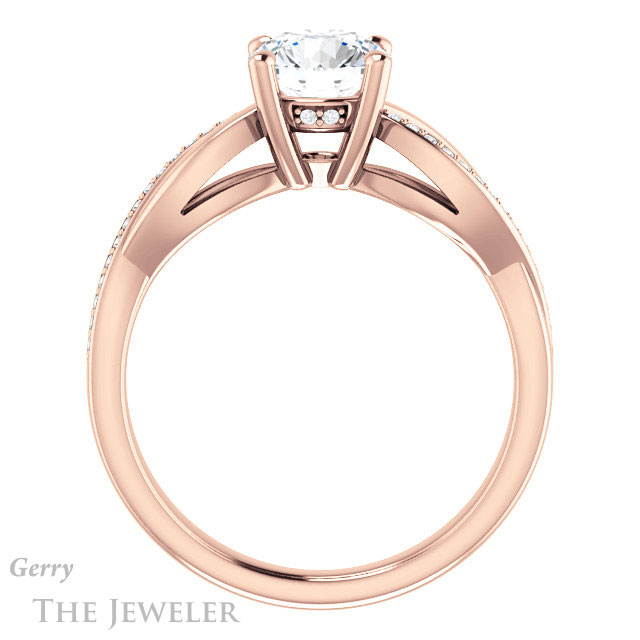 Round Cut Forever One Moissanite Engagement Ring #GTJ1135-round-fo-r 2 Round Cut Forever One Moissanite Engagement Ring #GTJ1135-round-fo-r