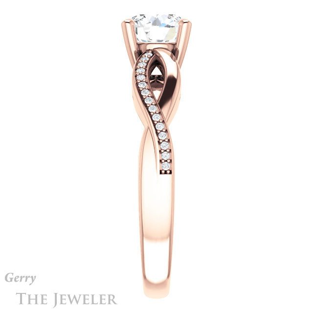 Round Cut Forever One Moissanite Engagement Ring #GTJ1135-round-fo-r 3 Round Cut Forever One Moissanite Engagement Ring #GTJ1135-round-fo-r