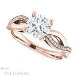 Round Cut Forever One Moissanite Engagement Ring #GTJ1135-round-fo-r 5 Round Cut Forever One Moissanite Engagement Ring #GTJ1135-round-fo-r