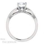 Round Cut Forever One Moissanite Engagement Ring #GTJ1135-round-fo-w 2 Round Cut Forever One Moissanite Engagement Ring #GTJ1135-round-fo-w