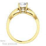 Round Cut Forever One Moissanite Engagement Ring #GTJ1135-round-fo-y 2 Round Cut Forever One Moissanite Engagement Ring #GTJ1135-round-fo-y