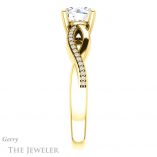 Round Cut Forever One Moissanite Engagement Ring #GTJ1135-round-fo-y 3 Round Cut Forever One Moissanite Engagement Ring #GTJ1135-round-fo-y
