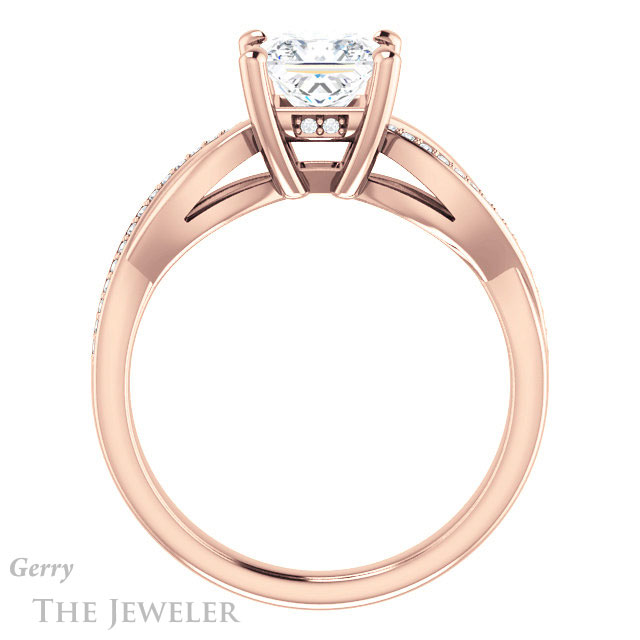 Princess Cut Forever One Moissanite Engagement Ring #GTJ1135-square-fo-r