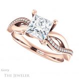 Princess Cut Forever One Moissanite Engagement Ring #GTJ1135-square-fo-r