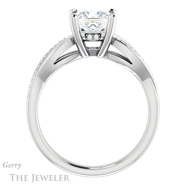 Princess Cut Forever One Moissanite Engagement Ring #GTJ1135-square-fo-w 2 Princess Cut Forever One Moissanite Engagement Ring #GTJ1135-square-fo-w
