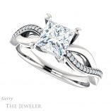 Princess Cut Forever One Moissanite Engagement Ring #GTJ1135-square-fo-w 5 Princess Cut Forever One Moissanite Engagement Ring #GTJ1135-square-fo-w