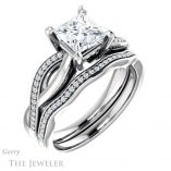 Princess Cut Forever One Moissanite Engagement Ring #GTJ1135-square-fo-w 6 Princess Cut Forever One Moissanite Engagement Ring #GTJ1135-square-fo-w