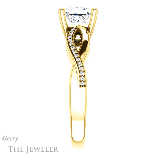 Princess Cut Forever One Moissanite Engagement Ring #GTJ1135-square-fo-y 3 Princess Cut Forever One Moissanite Engagement Ring #GTJ1135-square-fo-y