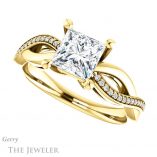 Princess Cut Forever One Moissanite Engagement Ring #GTJ1135-square-fo-y 5 Princess Cut Forever One Moissanite Engagement Ring #GTJ1135-square-fo-y