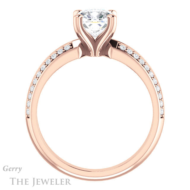 Cushion Cut Forever One Moissanite Engagement Ring #GTJ1136-cushion-fo-r