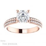 Cushion Cut Forever One Moissanite Engagement Ring #GTJ1136-cushion-fo-r