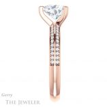 Heart Shaped Forever One Moissanite Engagement Ring #GTJ1136-heart-fb-r 3 Heart Shaped Forever Brilliant Moissanite Engagement Ring #GTJ1136-heart-fb-r