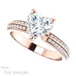 Heart Shaped Forever One Moissanite Engagement Ring #GTJ1136-heart-fb-r 5 Heart Shaped Forever Brilliant Moissanite Engagement Ring #GTJ1136-heart-fb-r