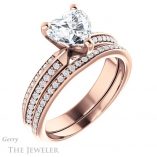 Heart Shaped Forever One Moissanite Engagement Ring #GTJ1136-heart-fb-r 6 Heart Shaped Forever Brilliant Moissanite Engagement Ring #GTJ1136-heart-fb-r