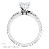 Heart Shaped Forever Brilliant Moissanite Engagement Ring #GTJ1136-heart-fb-w