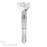 Heart Shaped Forever Brilliant Moissanite Engagement Ring #GTJ1136-heart-fb-w