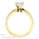 Heart Shaped Forever One Moissanite Engagement Ring #GTJ1136-heart-fb-y 2 Heart Shaped Forever Brilliant Moissanite Engagement Ring #GTJ1136-heart-fb-y