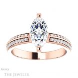 Marquise Cut Forever One Moissanite Engagement Ring #GTJ1136-marquise-fb-r 1 Marquise Cut Forever Brilliant Moissanite Engagement Ring #GTJ1136-marquise-fb-r