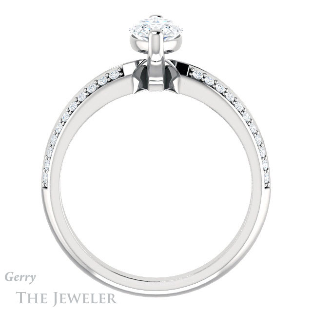 Marquise Cut Forever Brilliant Moissanite Engagement Ring #GTJ1136-marquise-fb-w
