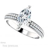 Marquise Cut Forever One Moissanite Engagement Ring #GTJ1136-marquise-fb-w 5 Marquise Cut Forever Brilliant Moissanite Engagement Ring #GTJ1136-marquise-fb-w