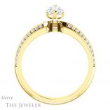 Marquise Cut Forever One Moissanite Engagement Ring #GTJ1136-marquise-fb-y 2 Marquise Cut Forever Brilliant Moissanite Engagement Ring #GTJ1136-marquise-fb-y