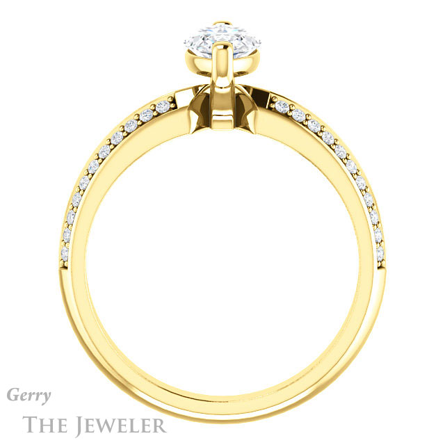 Marquise Cut Forever Brilliant Moissanite Engagement Ring #GTJ1136-marquise-fb-y