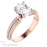 Oval Shaped Forever One Moissanite Engagement Ring #GTJ1136-oval-fo-r