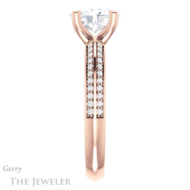 Oval Shaped Forever One Moissanite Engagement Ring #GTJ1136-oval-fo-r