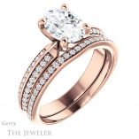 Oval Shaped Forever One Moissanite Engagement Ring #GTJ1136-oval-fo-r