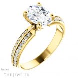 Oval Shaped Forever One Moissanite Engagement Ring #GTJ1136-oval-fo-y 4 Oval Shaped Forever One Moissanite Engagement Ring #GTJ1136-oval-fo-y