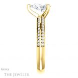 Pear Shaped Forever Brilliant Moissanite Engagement Ring #GTJ1136-pear-fb-y