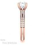 Round Cut Forever One Moissanite Engagement Ring #GTJ1136-round-fo-r