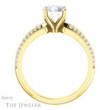 Round Cut Forever One Moissanite Engagement Ring #GTJ1136-round-fo-y
