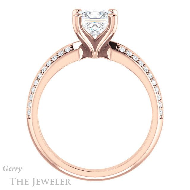 Princess Cut Forever One Moissanite Engagement Ring #GTJ1136-square-fo-r