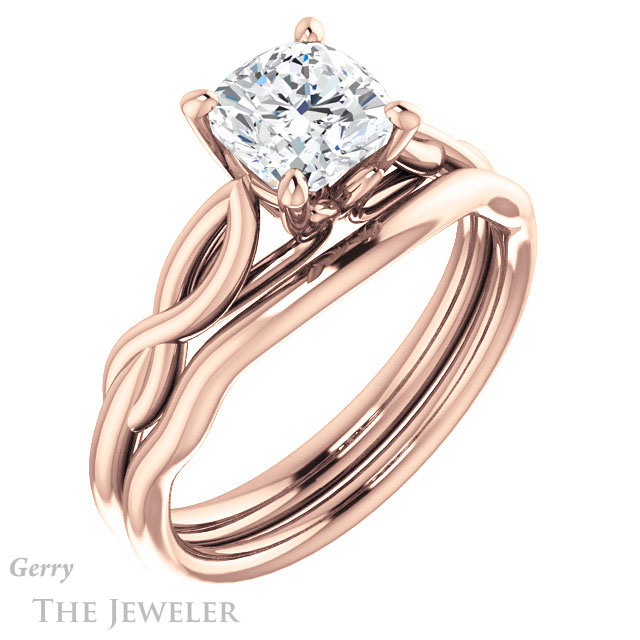 Cushion Cut Forever One Moissanite Engagement Ring #GTJ1137-cushion-fo-r 6 Cushion Cut Forever One Moissanite Engagement Ring #GTJ1137-cushion-fo-r
