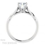 Cushion Cut Forever One Moissanite Engagement Ring #GTJ1137-cushion-fo-w 2 Cushion Cut Forever One Moissanite Engagement Ring #GTJ1137-cushion-fo-w