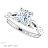 Cushion Cut Forever One Moissanite Engagement Ring #GTJ1137-cushion-fo-w 5 Cushion Cut Forever One Moissanite Engagement Ring #GTJ1137-cushion-fo-w