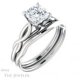 Cushion Cut Forever One Moissanite Engagement Ring #GTJ1137-cushion-fo-w 6 Cushion Cut Forever One Moissanite Engagement Ring #GTJ1137-cushion-fo-w