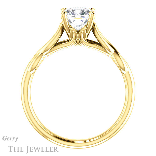 Cushion Cut Forever One Moissanite Engagement Ring #GTJ1137-cushion-fo-y