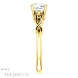 Cushion Cut Forever One Moissanite Engagement Ring #GTJ1137-cushion-fo-y 3 Cushion Cut Forever One Moissanite Engagement Ring #GTJ1137-cushion-fo-y