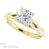 Cushion Cut Forever One Moissanite Engagement Ring #GTJ1137-cushion-fo-y 5 Cushion Cut Forever One Moissanite Engagement Ring #GTJ1137-cushion-fo-y