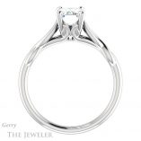 Emerald Cut Forever Brilliant Moissanite Engagement Ring #GTJ1137-emerald-fb-w