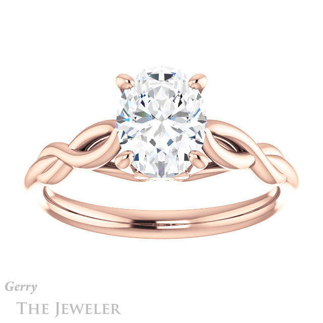 Oval Shaped Forever One Moissanite Engagement Ring #GTJ1137-oval-fo-r 1 Oval Shaped Forever One Moissanite Engagement Ring #GTJ1137-oval-fo-r