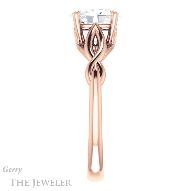 Oval Shaped Forever One Moissanite Engagement Ring #GTJ1137-oval-fo-r 3 Oval Shaped Forever One Moissanite Engagement Ring #GTJ1137-oval-fo-r